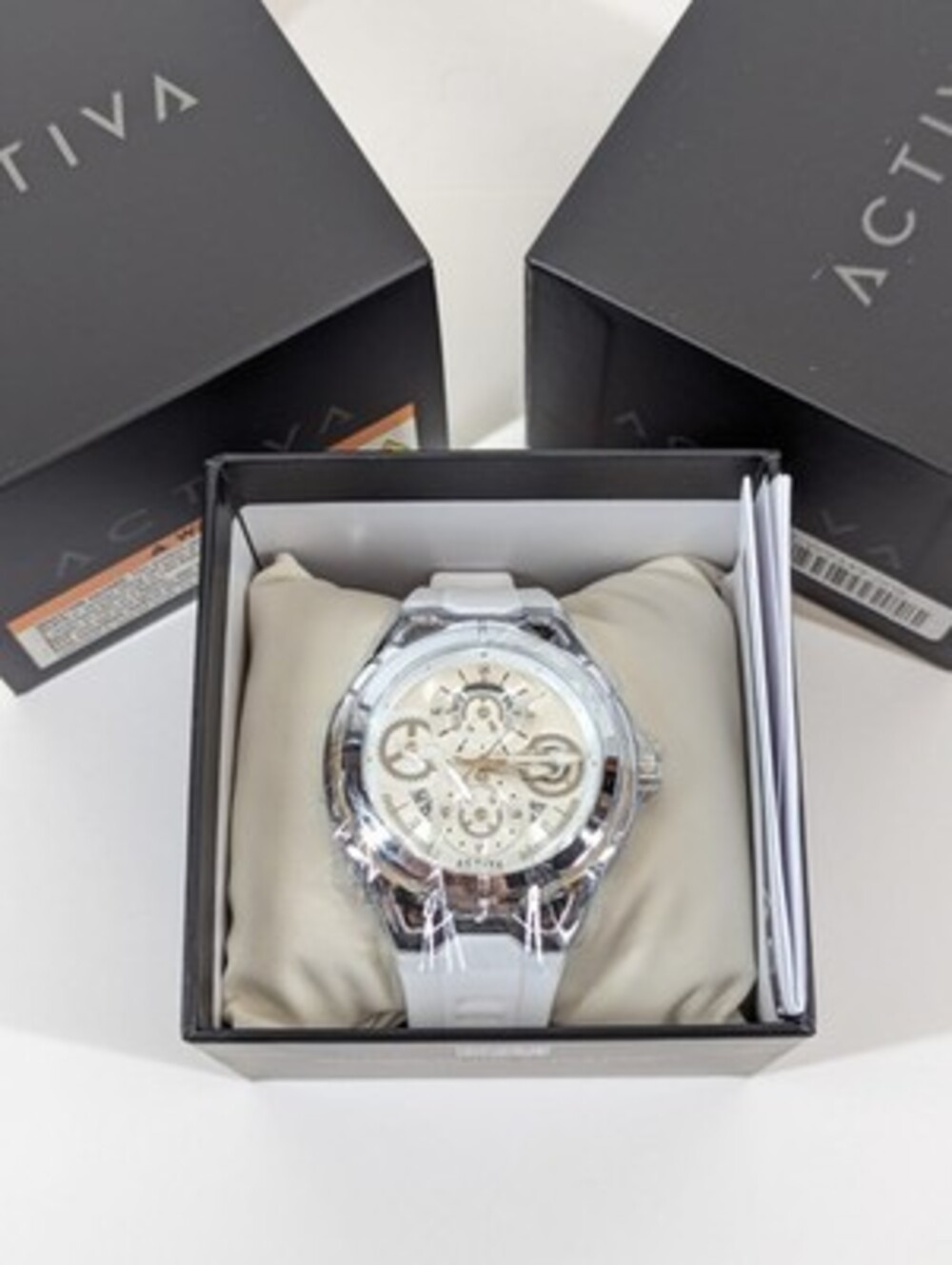 Activa Drift X ACW9349-008 Men's 44mm White Skeleton Dial Quartz Watch New - Picture 1 of 5